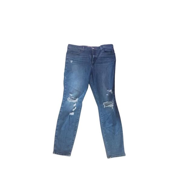 Universal thread 16 R high rise skinny factory distressed denim jeans - Picture 1 of 3